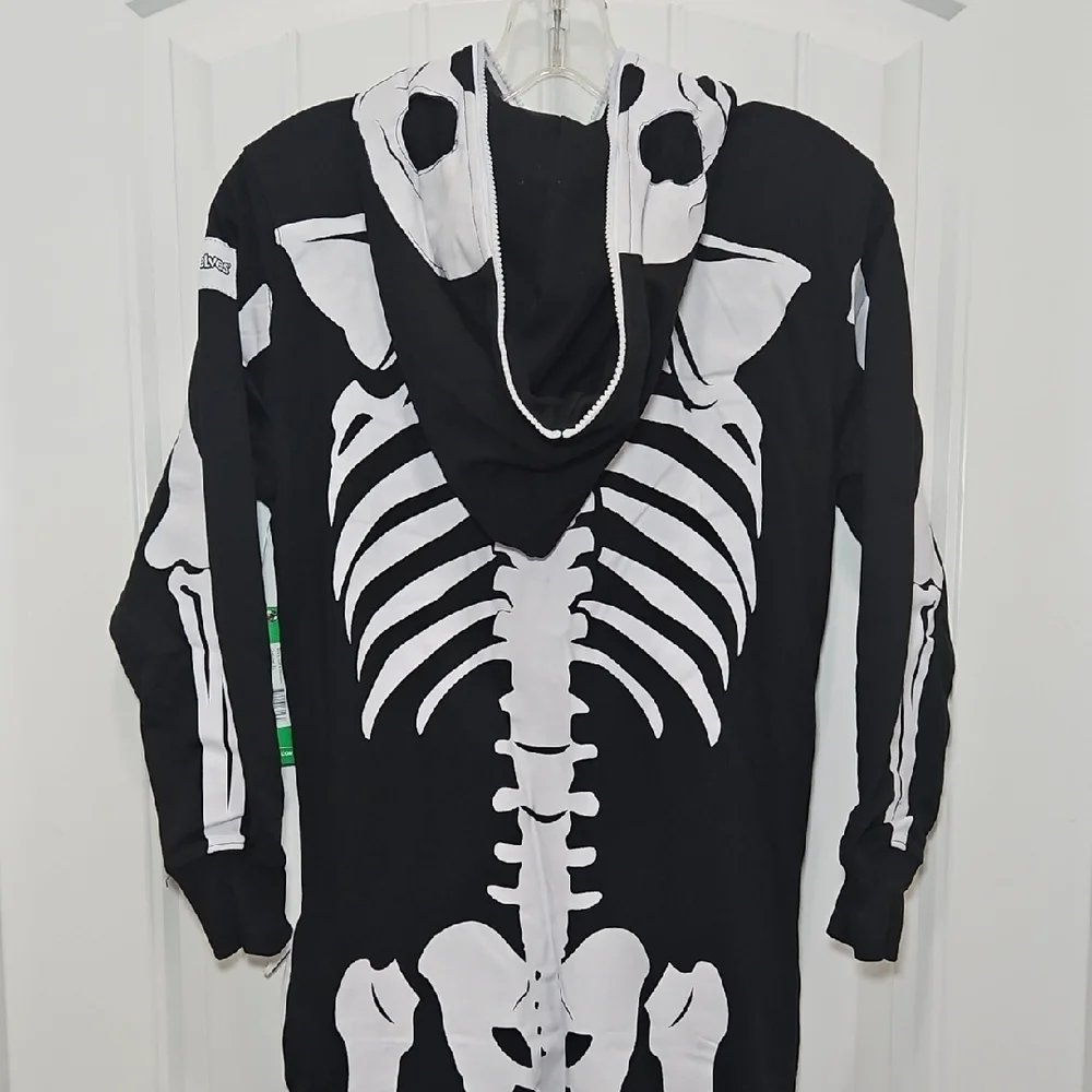 Tipsy Elves Skeleton Jumpsuit Costume Full Zip Unisex Big Kids